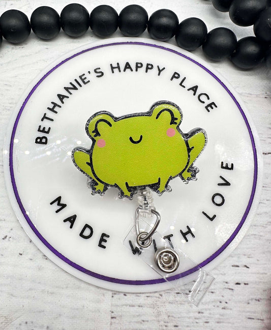Frog badge holder