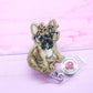 French bulldog badge reel