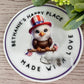 Patriotic baby eagle retractable badge reel