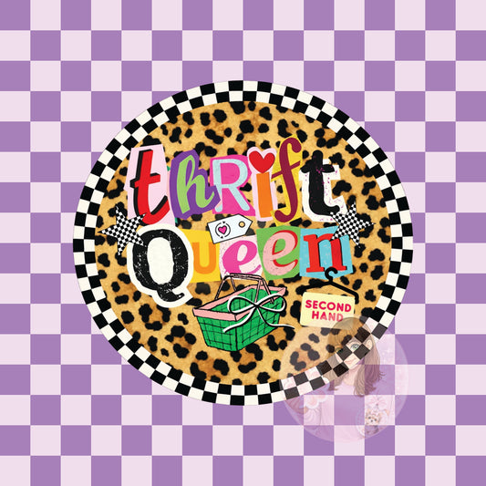 Thrift queen - leopard round