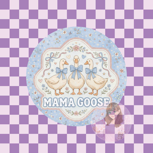 Vintage Mama Goose - round