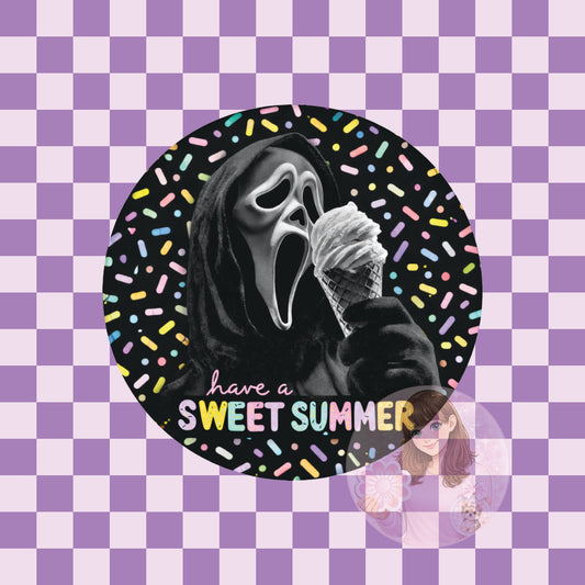 Sweet Summer Ghostface cardstock - round