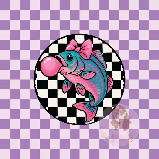 Checkerboard fish - round