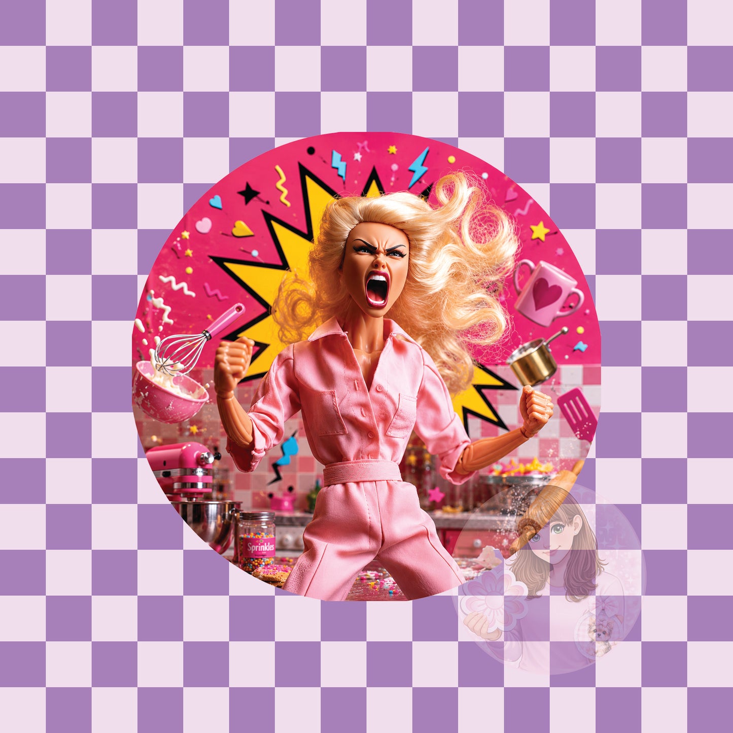 Crash out doll - round