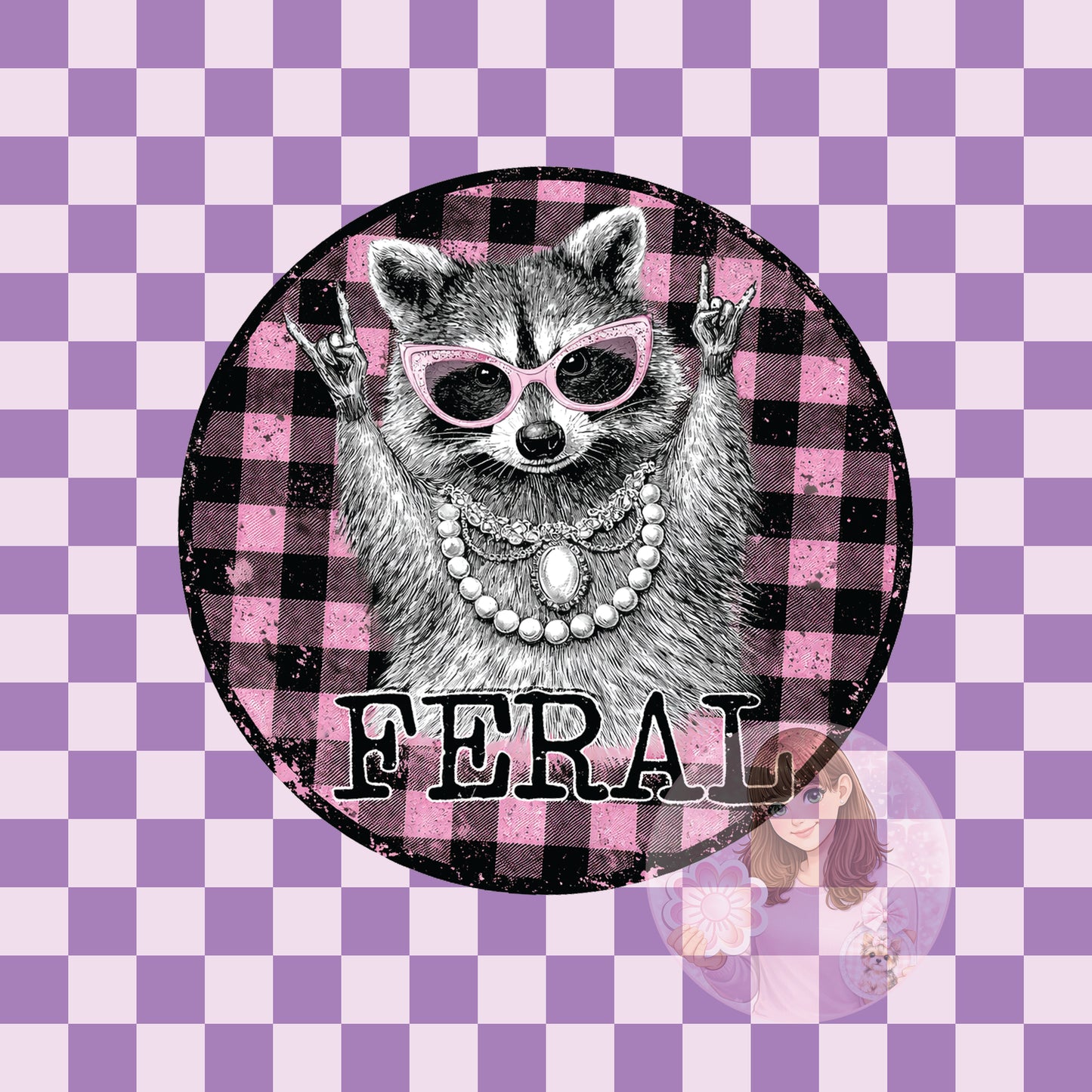 Feral raccoon - round