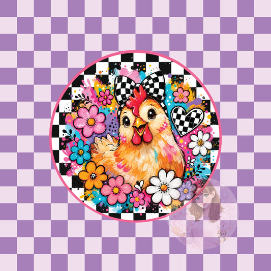 Colorful chicken - round