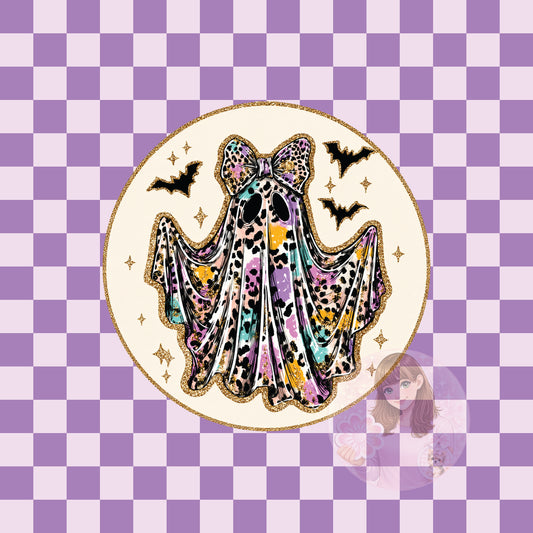 Colorful ghost - round