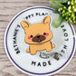 Chubby French Bulldog retractable badge reel