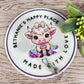 Rainbow tutu cow retractable badge reel