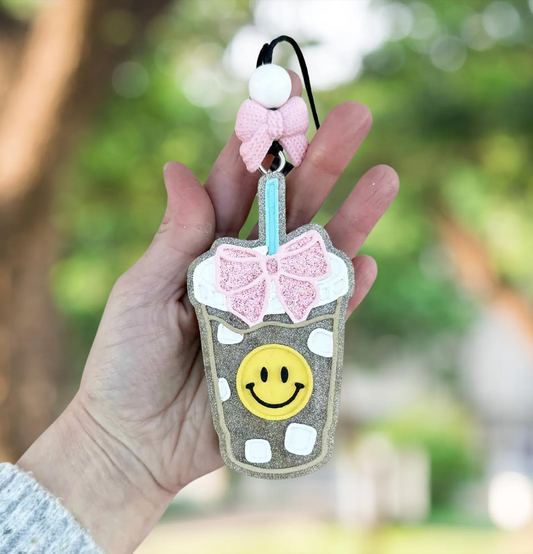 Smiley iced coffee freshie