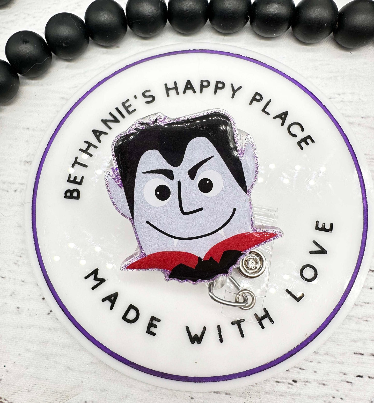 Vampire Halloween badge reel