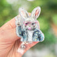 Retro Easter bunny retractable badge reel