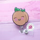 Peach badge reel