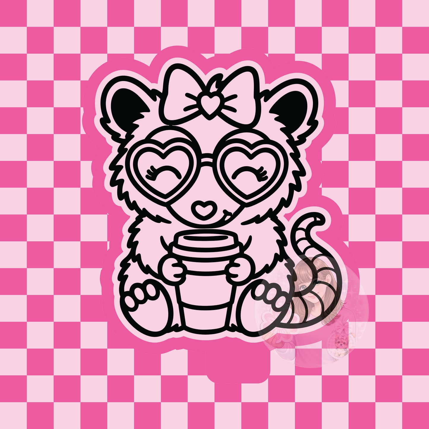Opossum coffee silicone freshie mold