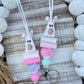Easter bunny ghost breakaway lanyard