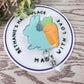 Easter bunny and carrot retractable badge reel