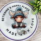 Winter moose retractable badge reel
