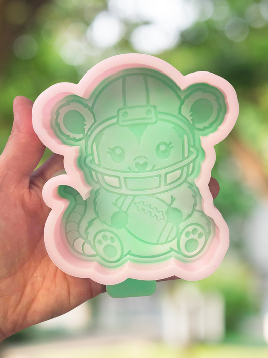 Opossum football mold - READY TO SHIP
