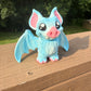 Blue bat 3D printed articulated figurine