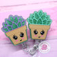 Succulent badge reel
