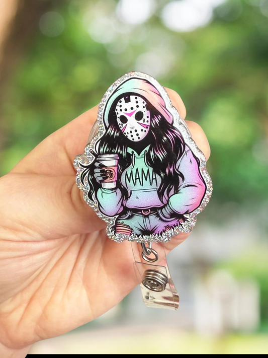 Halloween Mama Retractable Badge Reel
