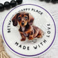Dachshund dog retractable badge reel
