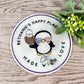 Patriotic penguin with eagle retractable badge reel