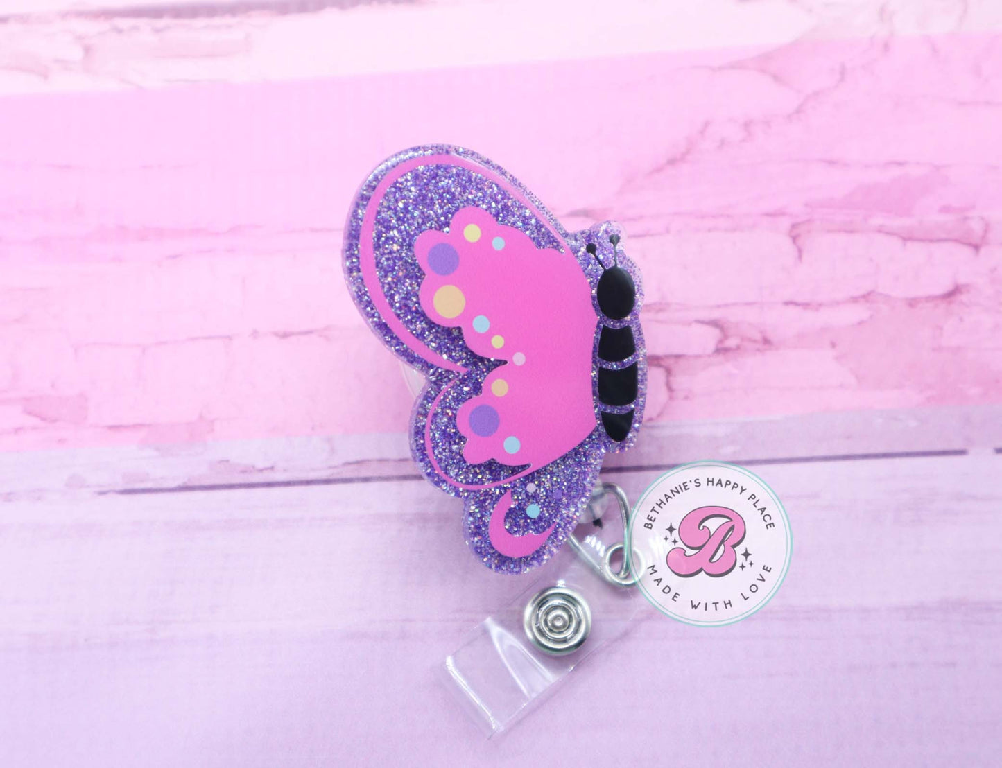 Butterfly badge reel