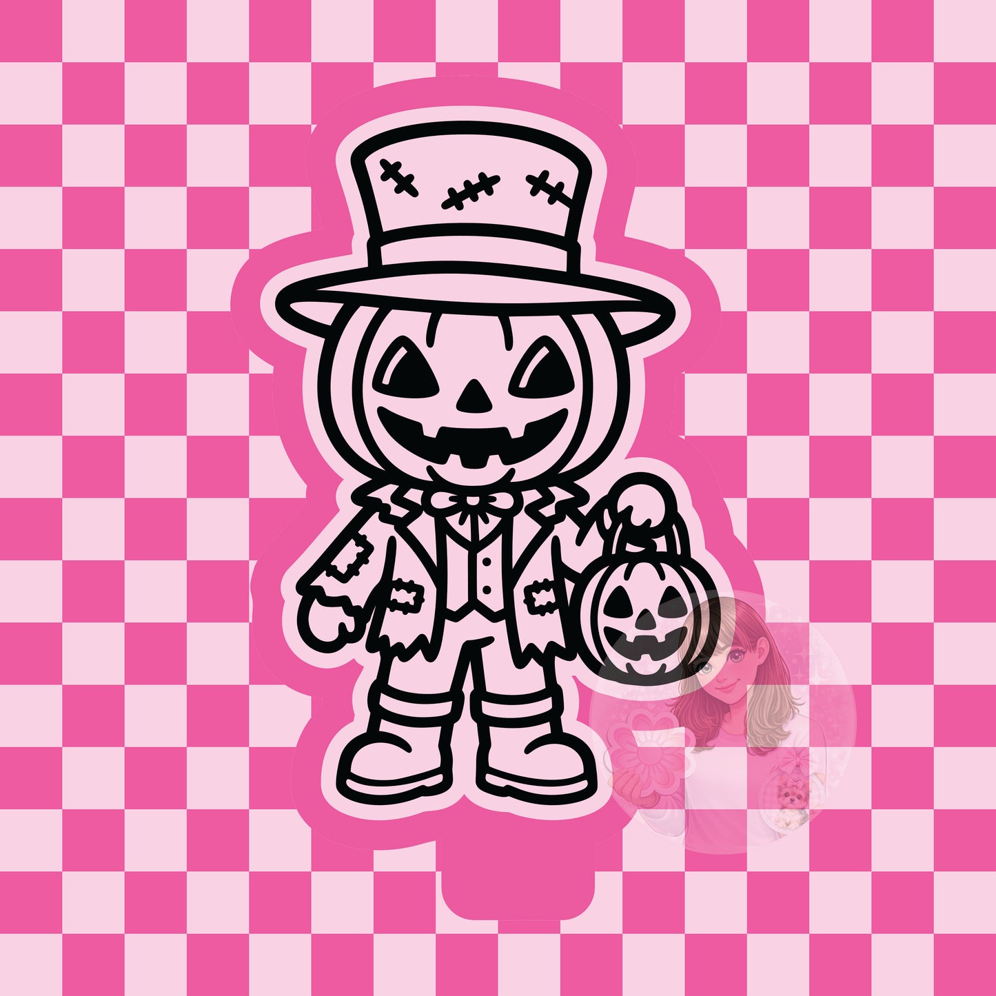 Cute pumpkin head silicone freshie mold