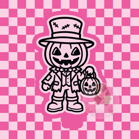 Cute pumpkin head silicone freshie mold