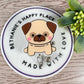Chubby pug retractable badge reel