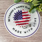 Patriotic sunflower retractable badge reel