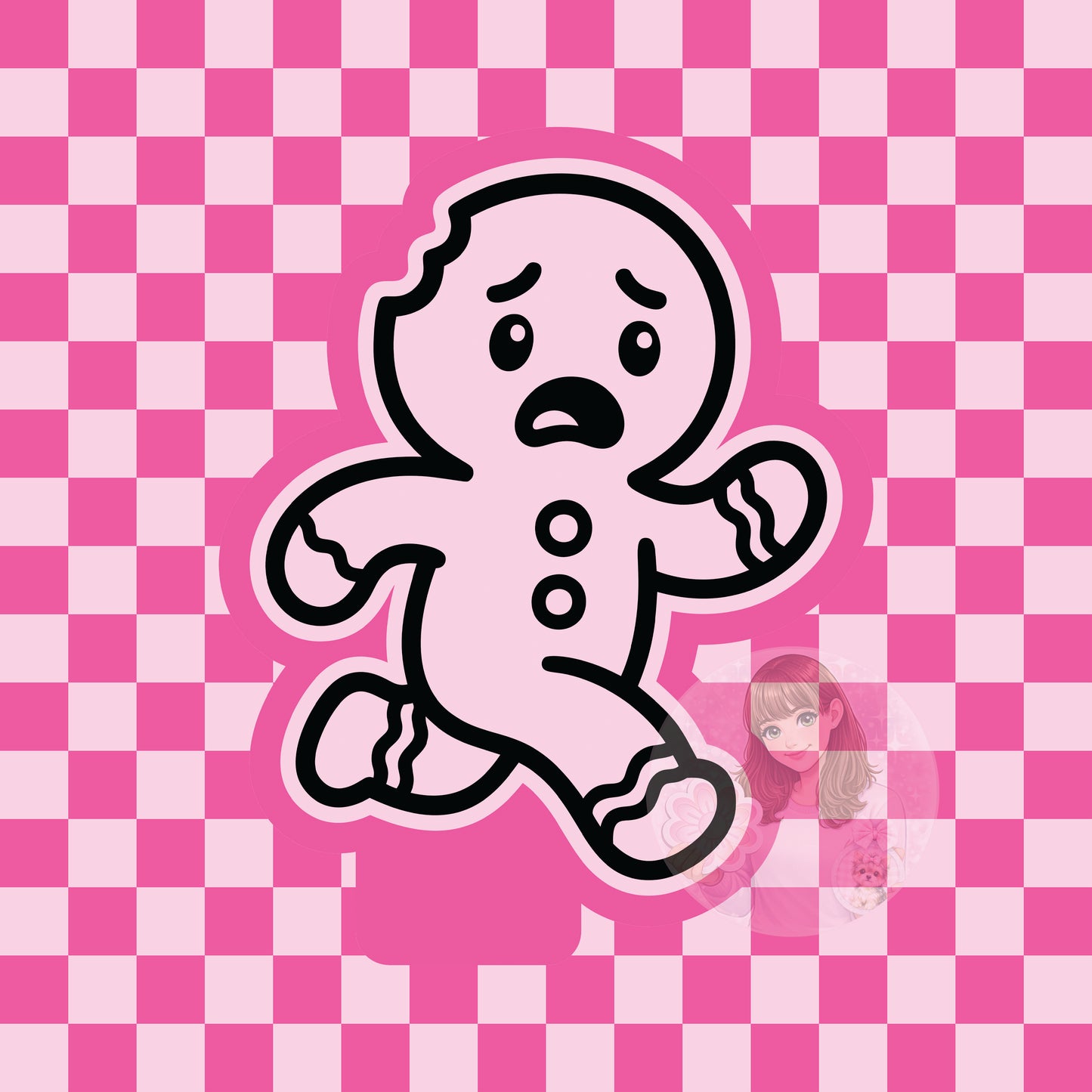 Running gingerbread man silicone freshie mold