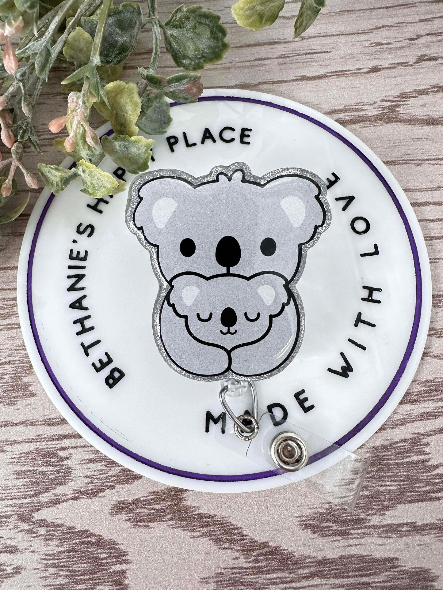 Cute Koala retractable badge reel