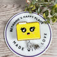 Cute file folder acrylic retractable badge reel