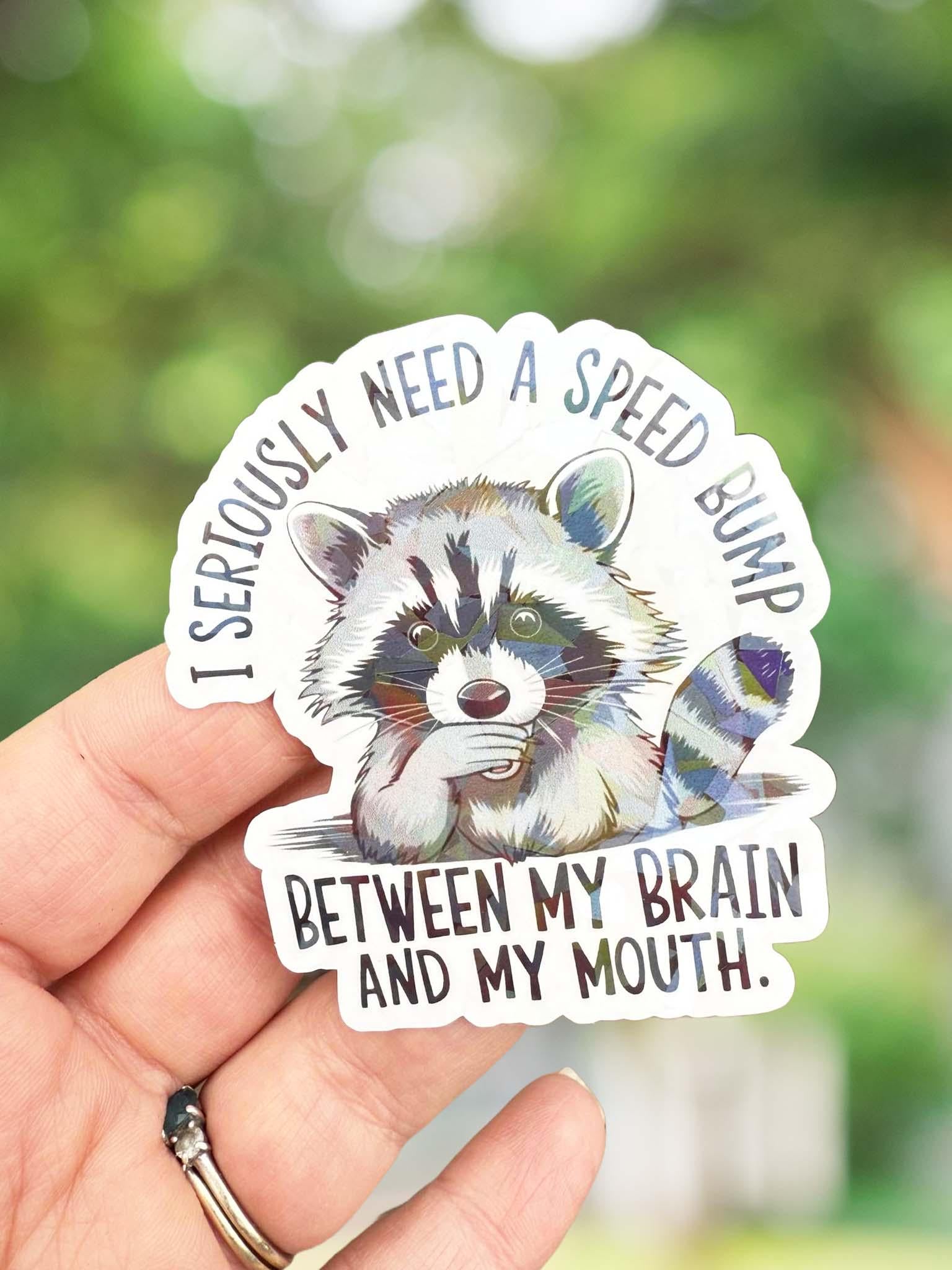 Funny raccoon sticker – Bethanie's Happy Place