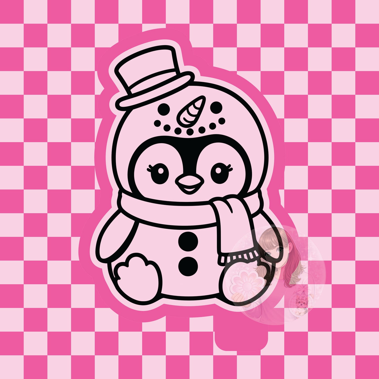Penguin snowman silicone freshie mold