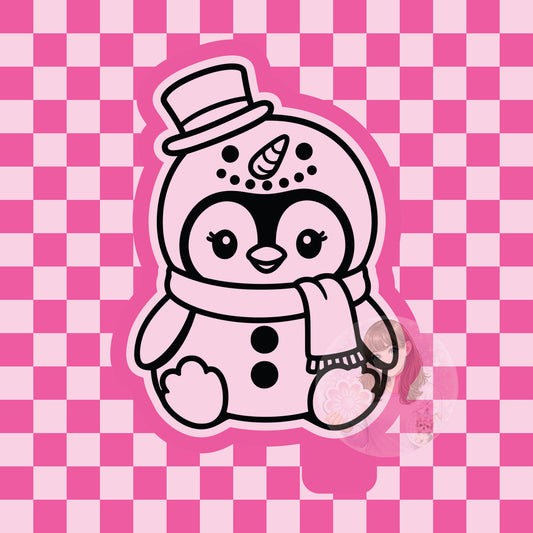 Penguin snowman silicone freshie mold