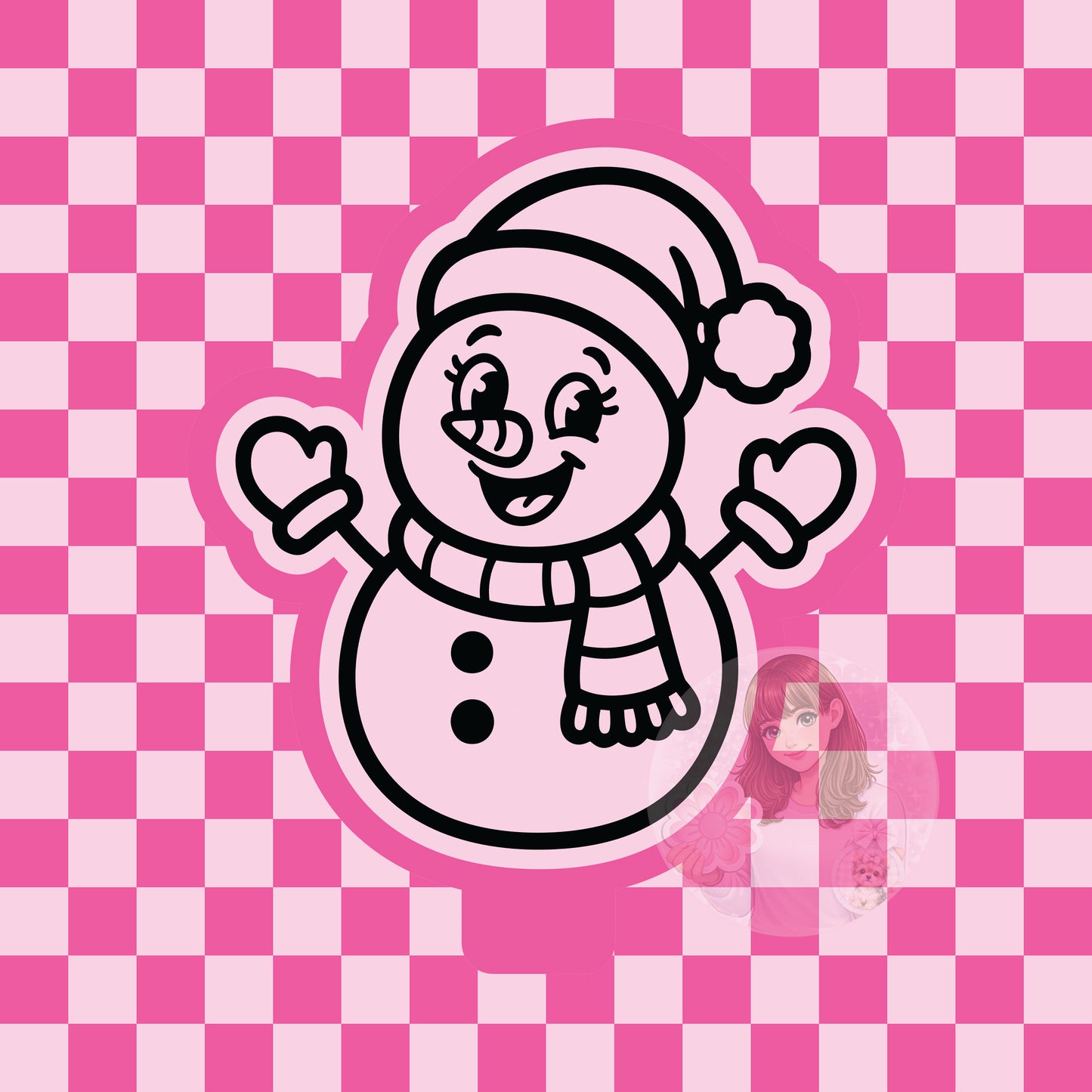 Retro snowman silicone freshie mold
