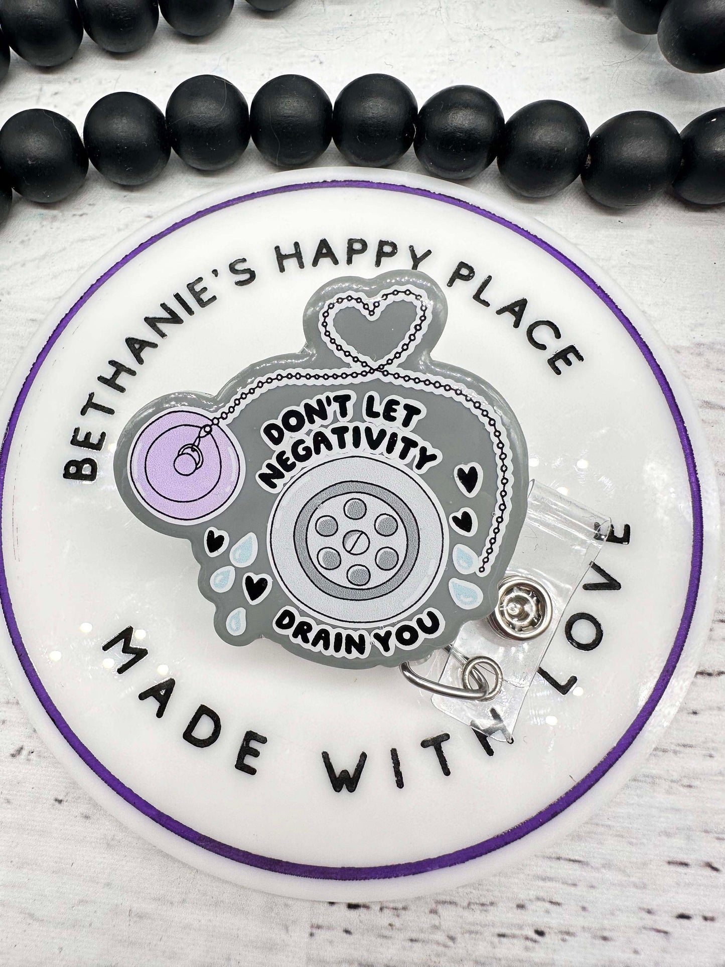 Don't let negativity drain you mental health badge reel