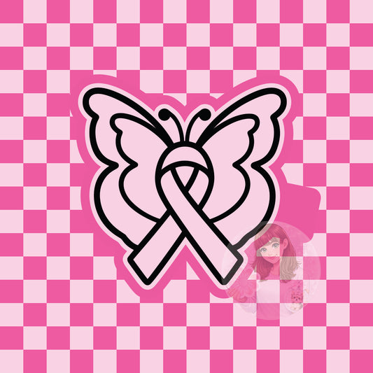 Awareness ribbon butterfly silicone freshie mold