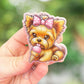 Ice cream Yorkie badge reel