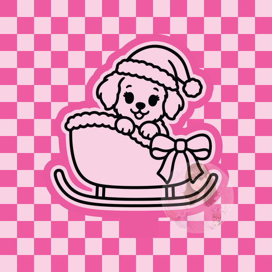 Sleigh puppy silicone freshie mold