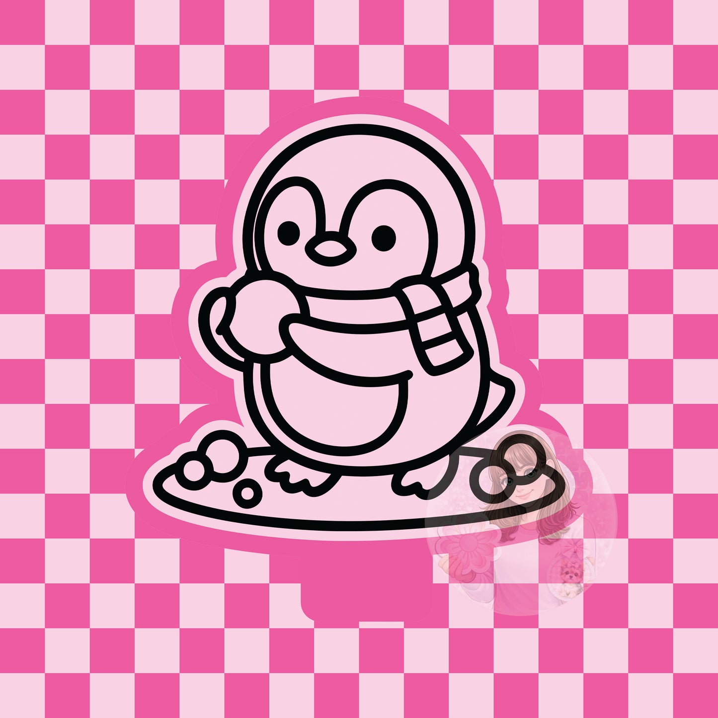 Snowball penguin silicone freshie mold