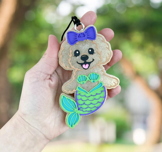 Goldendoodle mermaid freshie