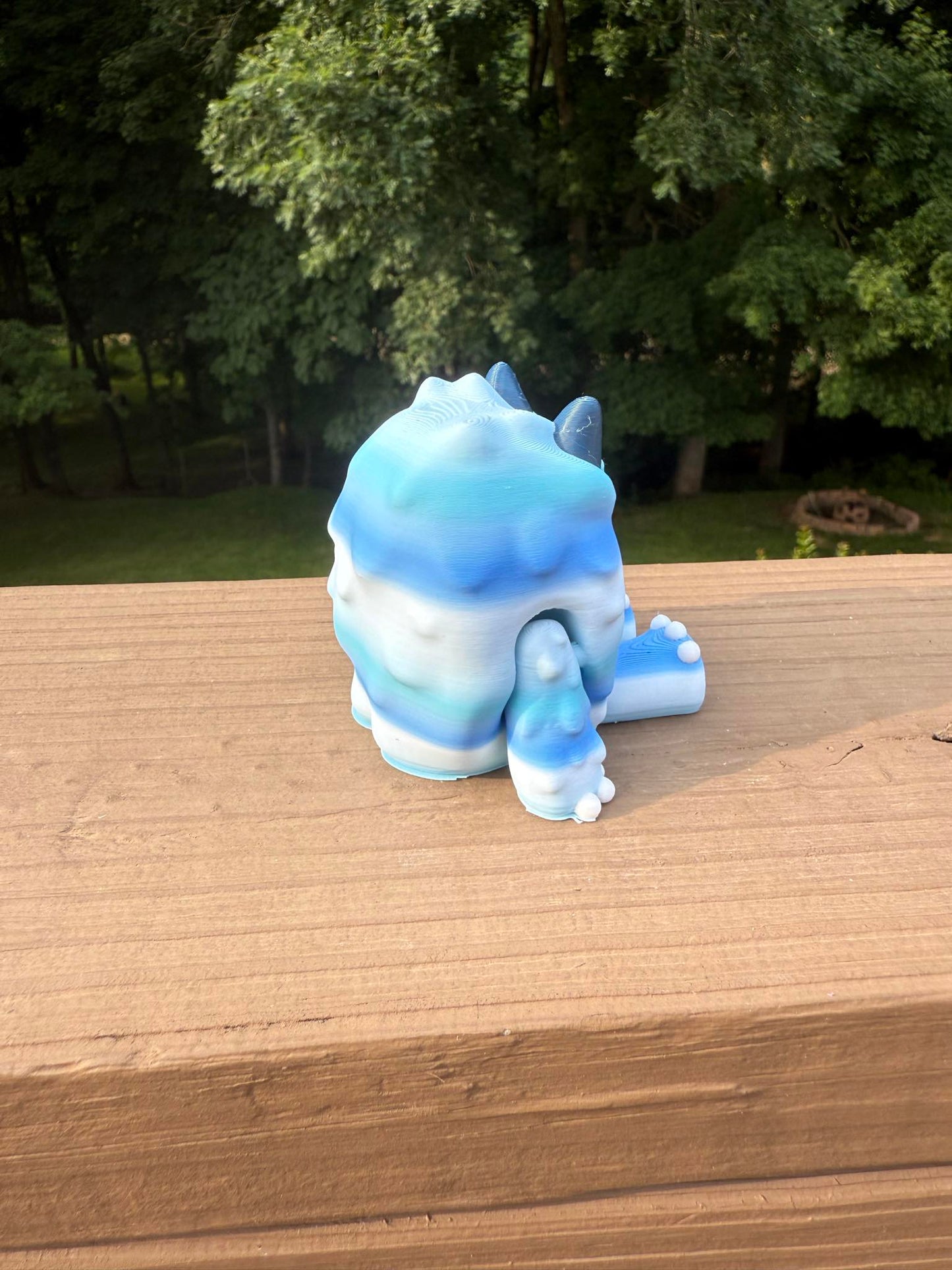 Blue yeti articulated 3D printed figurine