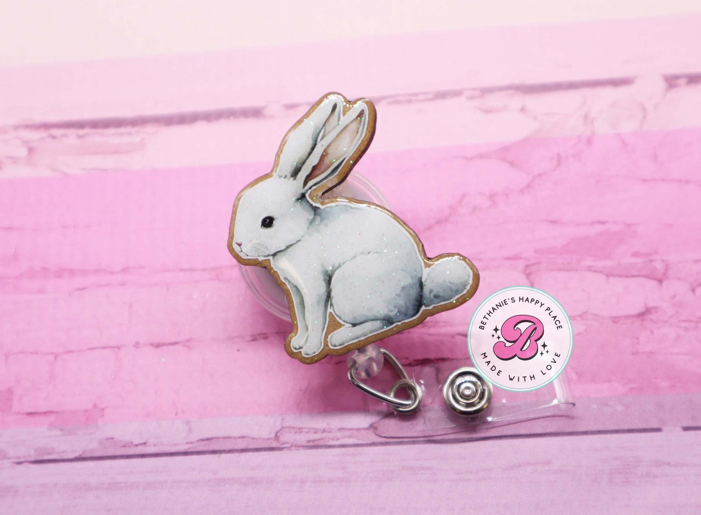 Bunny rabbit badge reel