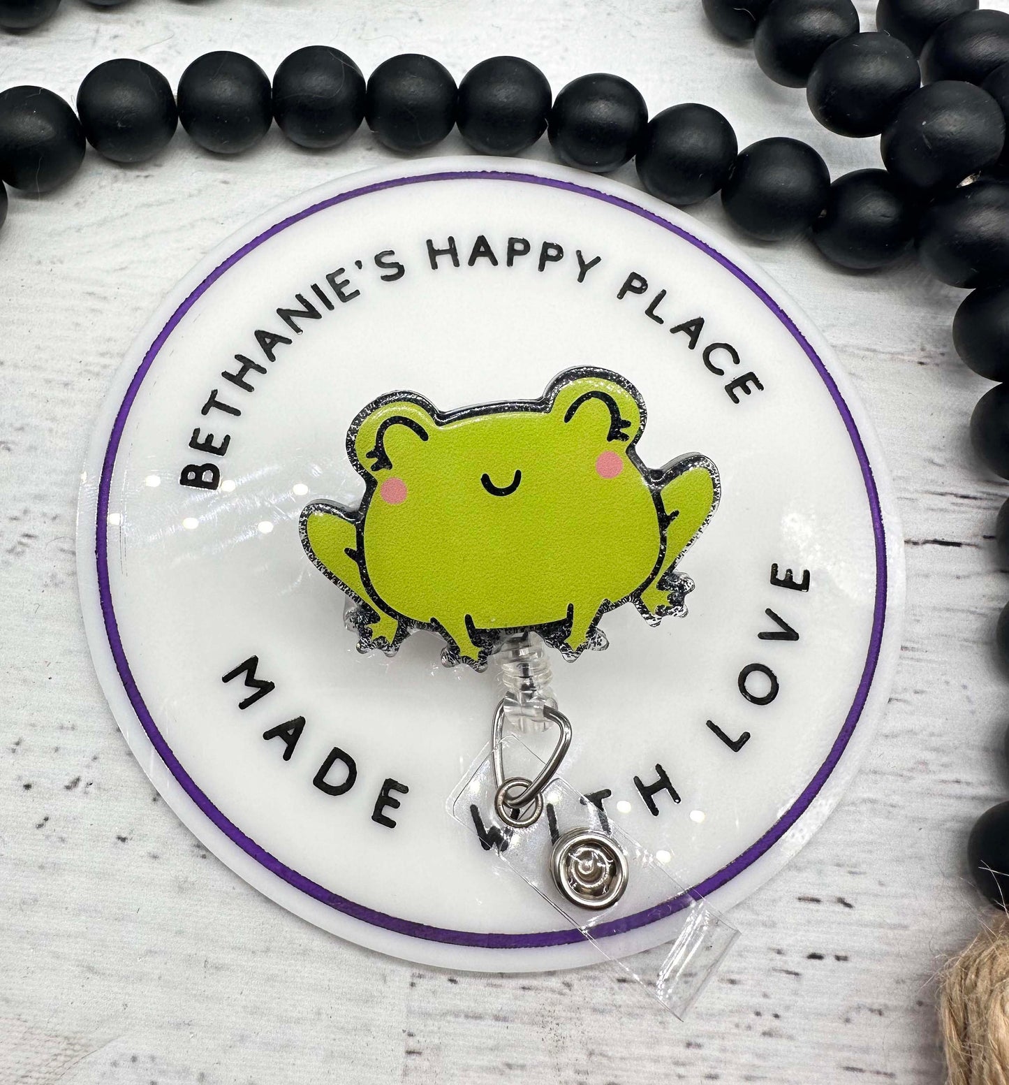 Frog badge holder