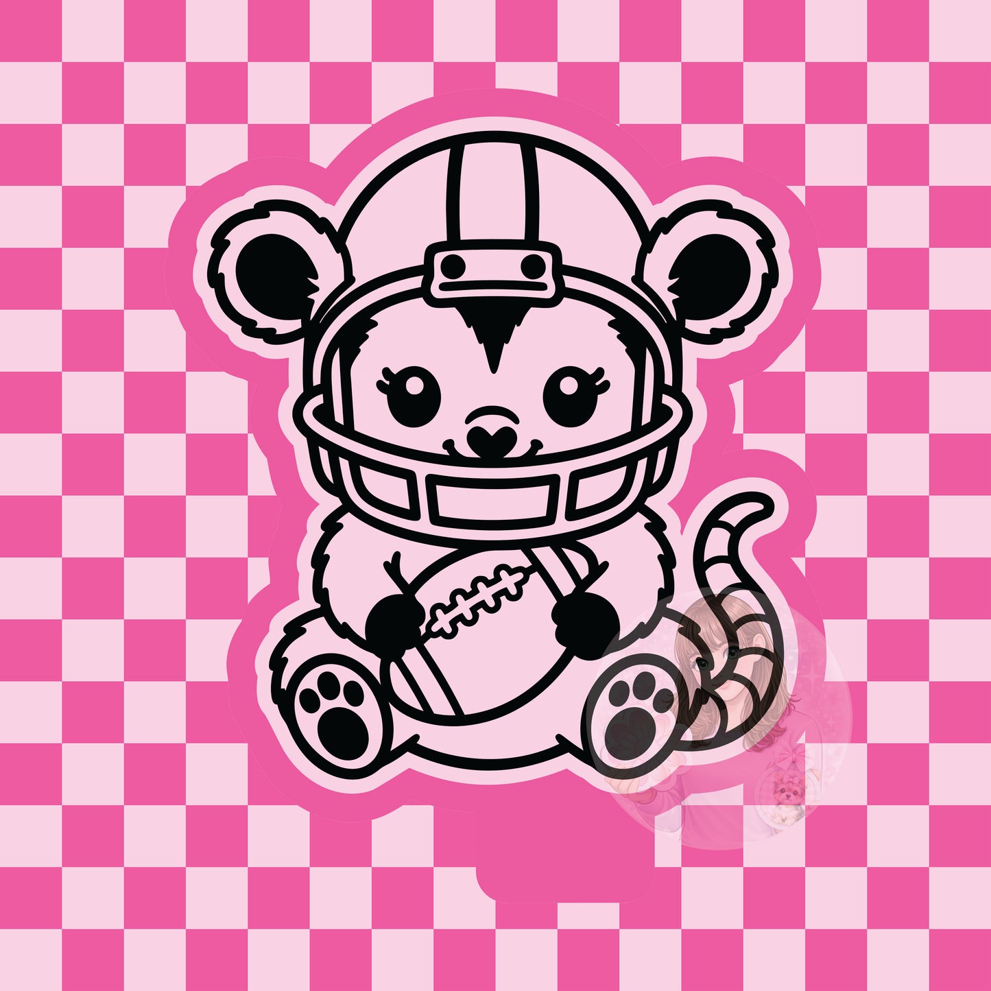 Football opossum silicone freshie mold