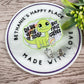 On the verge of tears but first coffee dinosaur mental health retractable badge reel